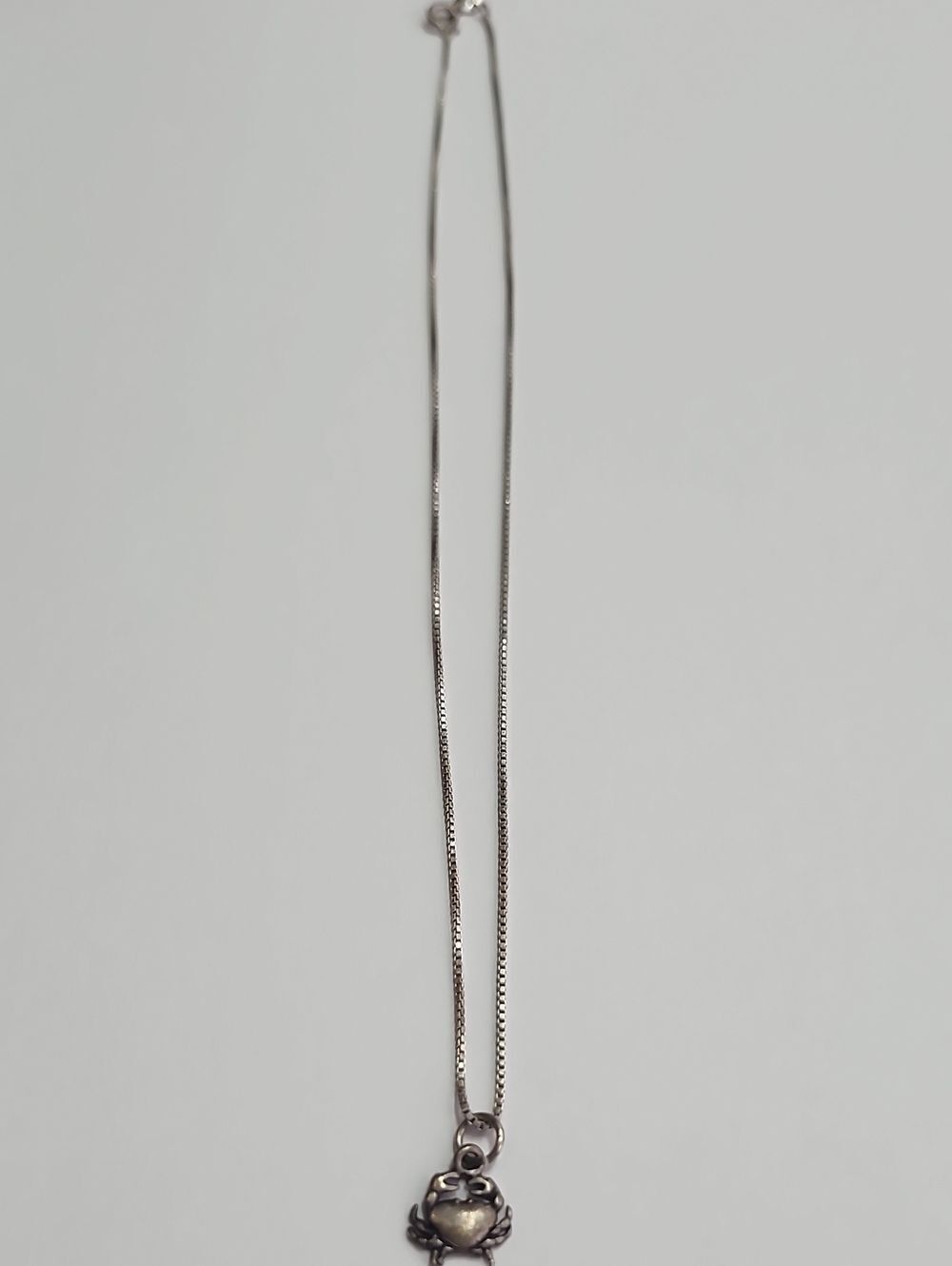 Sterling Silver Crab Pendant Necklace - Women Jewelry 14" Length